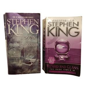 2 Steven King Books The Dark Tower VI Song Of Susannah Wizard And Glass softcove